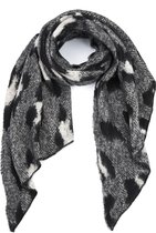 Sunset Fashion - Effen sjaal - Leo print - Black & White