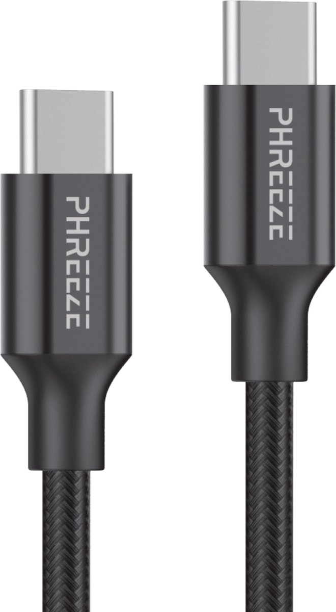 USB C Kabels - Nylon Gevlochten - 1 Meter - USB-C naar USB-C - 60W Snellader - Universeel - Oplaadkabel - Snoer - Oplader Kabel USBC
