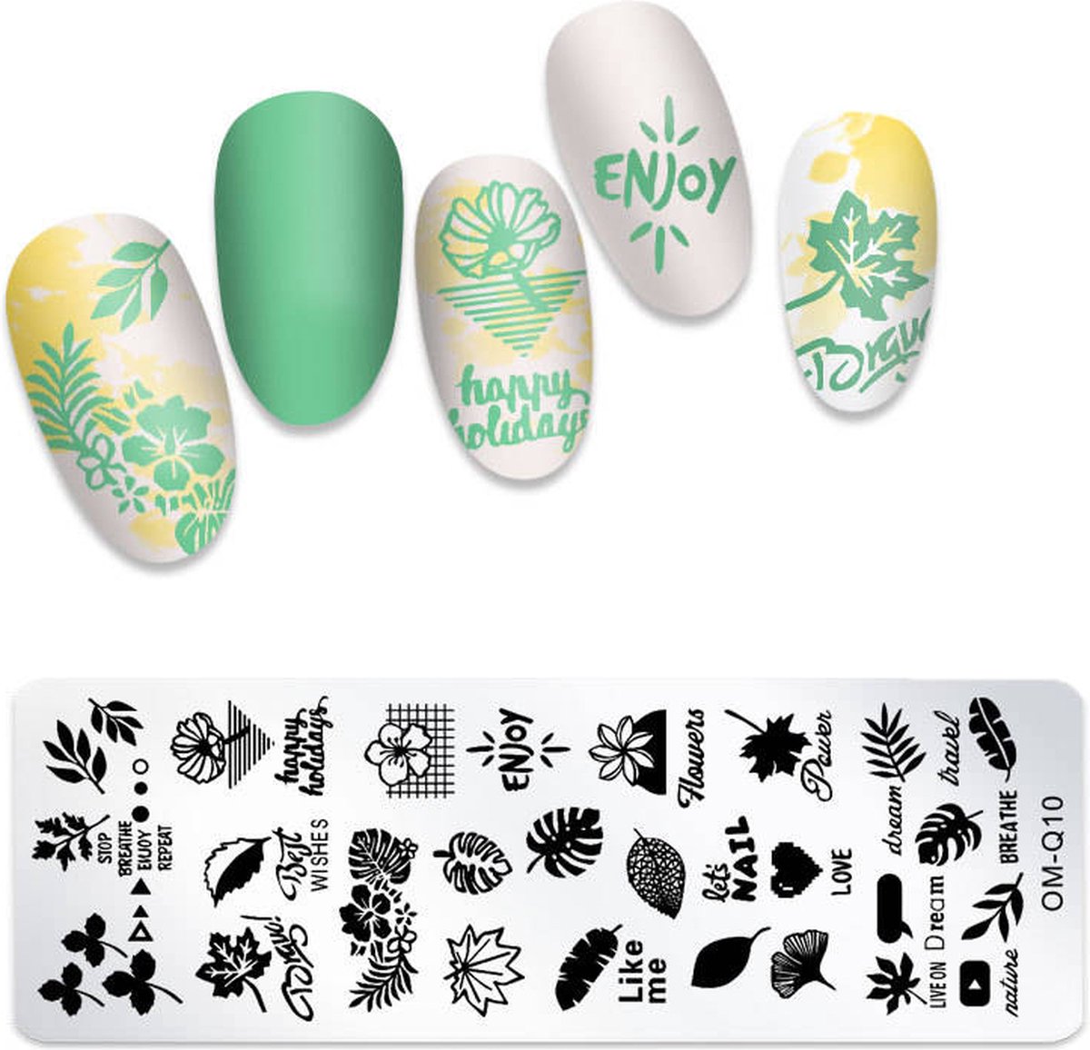 Isabelle Nails Nagel Stempel Plaat Voor Nagel Decoratie OMQ-10
