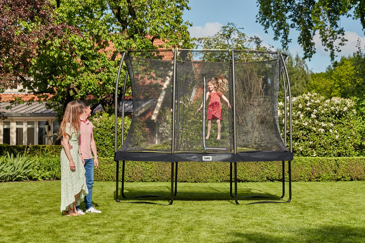 Salta Comfort Edition - 366 x 244 cm - Rechthoekige trampoline met veiligheidsnet - Zwart - Trampoline voor kinderen — afbeelding 3