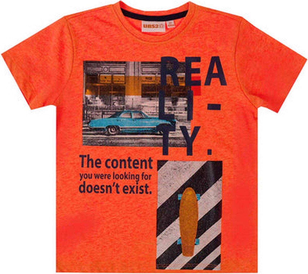 T-shirt korte mouwen neon oranje