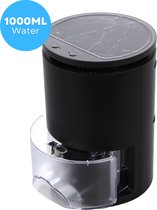 HOMBLE Luchtontvochtiger – Luchtreiniger –  Dehumidifier – Geluidloos – Tegen vocht en  schimmel – 1000 ML Capaciteit - Zwart Marmer Blad