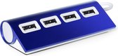 Elegante USB hub - splitter - switch - 4 poorten - met kabel - computer accessoires - blauw