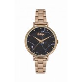 Lee Cooper LC06801.450 - Horloge - Analoog - Dames - Vrouwen - stalen band - marmeren wijzerplaat - Rosékleurig