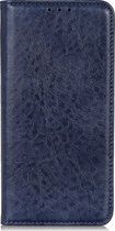 Realme X50 Hoesje - Mobigear - Cowboy Serie - Kunstlederen Bookcase - Blauw - Hoesje Geschikt Voor Realme X50