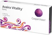 Avaira Vitality Toric (3 lenzen) Sterkte: -7.50, BC: 8.50, DIA: 14.50, cilinder: -2.25, as: 70°