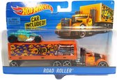 Hot Wheels Road Roller vrachtwagen - Metaal - 2 voertuigen - 17 cm lang