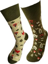 Verjaardag cadeau - Bos Sokken - Mismatch Sokken - Leuke sokken - Vrolijke sokken - Luckyday Socks - Sokken met tekst - Aparte Sokken - Socks waar je Happy van wordt