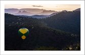 Walljar - Zwevend Luchtballon - Muurdecoratie - Poster met lijst