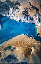 Walljar - Bosten Lake - Muurdecoratie - Canvas schilderij