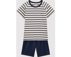 Petit Bateau Katoenen marini�re-pyjama voor jongens Jongens Pyjamaset - Wit
