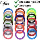 Fleau Kids 3D Pen Filament - 150 Meter - 30 Kleuren - PLA Vullingen 1.75mm - Starterspakket - Knutselpakket - 3D Printer