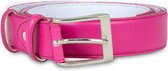 VanPalmen leren riem - fuchsia - stevig leer - inkortbaar - breedte 3,5cm