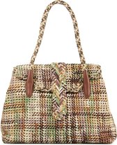 Allan K    Schoudertas Dames / Handtas -  Leer - Kirsten large - Bruin combi