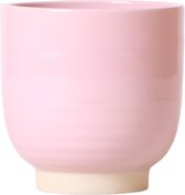 Kolibri Home | Glazed bloempot - Roze keramieken sierpot met glans - Ø12cm