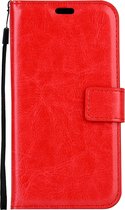 Mobigear Telefoonhoesje geschikt voor Samsung Galaxy A5 (2017) Hoesje | Mobigear Wallet Bookcase Portemonnee | Pasjeshouder voor 3 Pasjes | Telefoonhoesje voor Pinpas / OV Kaart / Rijbewijs - Rood