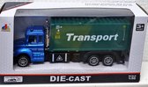 Die-Cast vracht auto met aanhangwagen