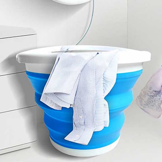 Wasmachine: Opvouwbare wasmachine 10L Kleur BLAUW -  Mini wasmachine - wasmachine camping -  handwasmachine - Reizen - draagbaar wasmachine, van het merk Merkloos
