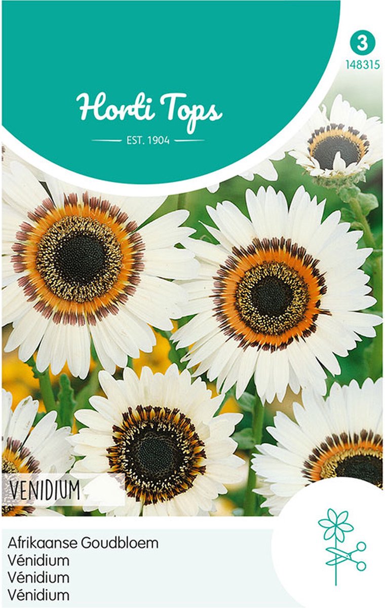 Hortitops Zaden - Venidium Fastuosum Wit/Donkere Ring Hortitops