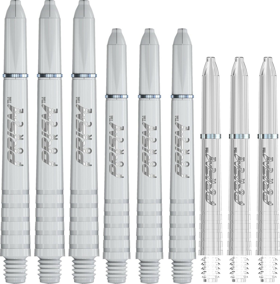 Winmau Prism Force White - Dart Shafts Short