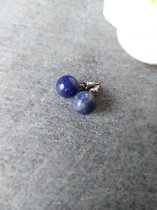 Oorbellen Knopjes 10 mm, Lapis Lazuli