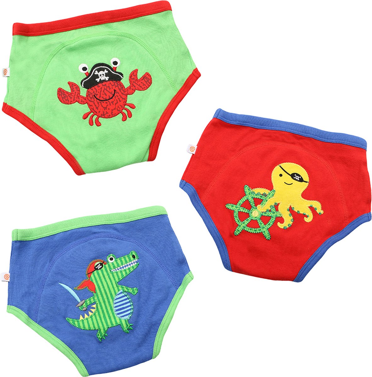 Lot de 3 Culottes d'Apprentissage Garçon en Coton Biologique Safari