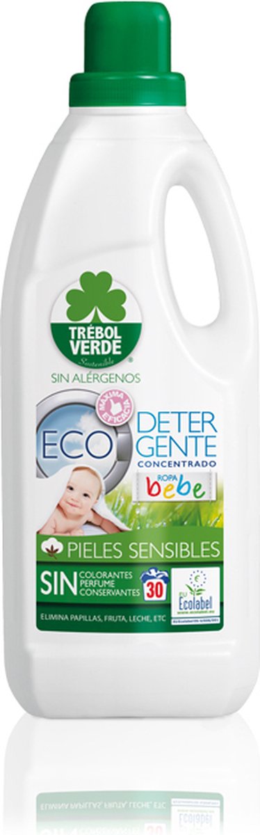 Trébol Verde Detergente Ropa Bebe Ecologico 1500ml