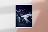 Poster Lambo SC18  - 50x70cm - Premium Museumkwaliteit - Uit Eigen Studio HYPED.®