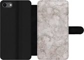 Bookcase Geschikt voor iPhone 8 telefoonhoesje - Marmer print - Patronen - Chic - Met vakjes - Wallet case met magneetsluiting