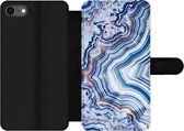 Étui pour téléphone iPhone 7 Bookcase - Pierres naturelles - Abstrait - Chic - Avec compartiments - Étui portefeuille avec fermeture magnétique