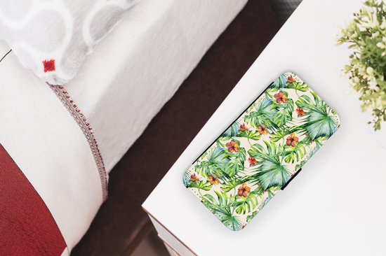 Etui portefeuille pour iPhone 11 Pro Max - Bloem - Feuille - Motifs - Avec poches - Etui portefeuille avec fermeture magnétique