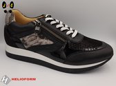 Helioform dames sneaker, zwart-snake H303 , maat 41.5