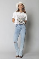 Colourful Rebel Livia Mid Rise Slit Denim - L