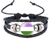 Akyol - Genderqueer Pride Armband - Regenboog - Pride -pride armband voor armband cadeau -LGBT - Zwart -Armband - Gay - lesbian - trans - cadeau - kado - geschenk - gift - verjaard