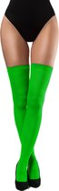 Partyxclusive Kousen Dames voor bij Carnavalskleding Dames Carnaval Accessoires Verkleedkleren Volwassenen - Polyester - Neon Groen - One-size