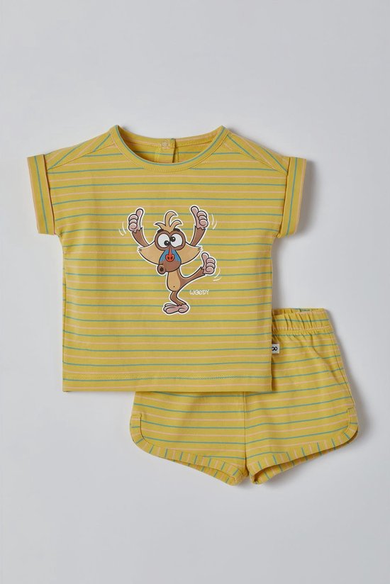 Woody - Pyjama meisjes - mandril - streep - 221-3-PZG-Z/964 - maat 56