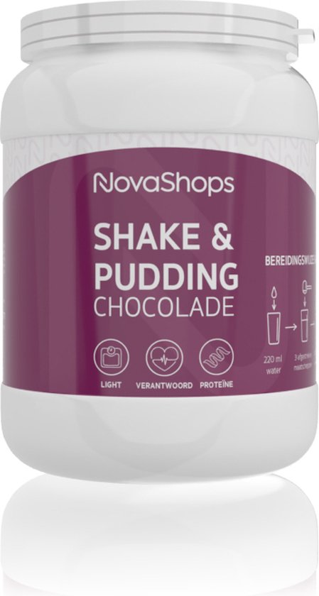 Novashops Eiwitdieet | Afslanken met heerlijke shakes |Shake chocolade (17 porties) 5 varianten