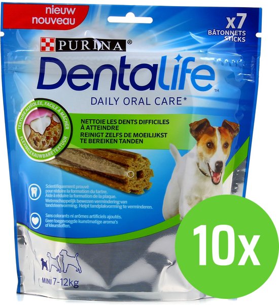 10 x Purina Dentalife Daily Oral Care Small - Hondensnacks - 3450 g