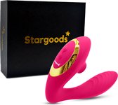 Stargoods Double Date - Vibrators voor Vrouwen - Vibrator - Sex Toys - Luchtdruk Vibrator - Clitoris & G-spot Stimulator - Fluisterstil - 20 standen - Roze