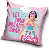 Barbie - Let Your Dreams Soar - Sierkussen Met Kussenvulling - 40 x 40 cm