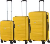 CarryOn Porter ® Kofferset - TSA Trolleyset 3-delig met OKOBAN - Dubbele wielen - Geel