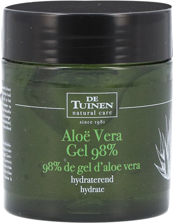 De Tuinen Aloe Vera Gel 98% 120ml - After sun gel - Vegan - Verzachtend en verkoelend - hydraterend - na een zonnebad of de sauna - ondersteunt het herstellend vermogen van de huid -