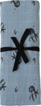 Rose in April Swaddle octopus blauw grijs 110x110
