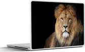 Laptop sticker - 12.3 inch - Een leeuw weergegeven op een zwarte achtergrond - 30x22cm - Laptopstickers - Laptop skin - Cover
