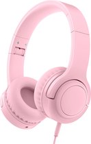 picun Q2 - On-Ear Kinderkoptelefoon met Volume Begrenzing 93dB - Headset voor Kinderen - Roze