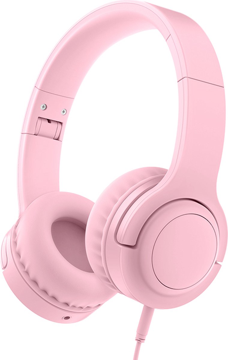 picun Q2 - On-Ear Kinderkoptelefoon met Volume Begrenzing 93dB - Headset voor Kinderen - Roze