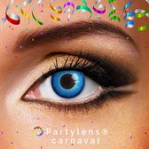 Partylenzen - Magic Blue - jaarlenzen met lenshouder - kleurlenzen Partylens®
