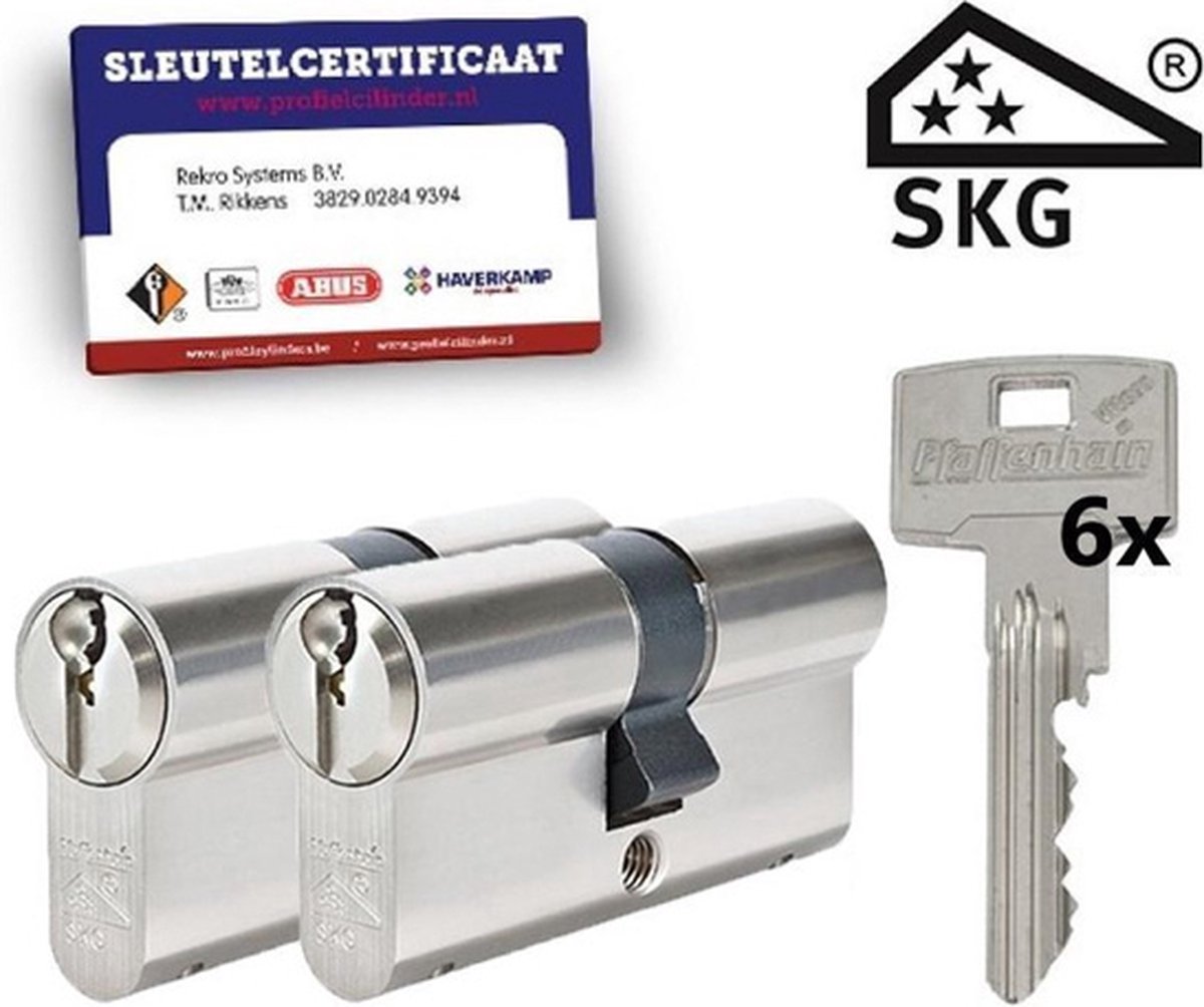 Vitess SKG3 - certificaat cilindersloten - 2 stuks gelijksluitend - 30/30