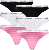 Calvin Klein 6-pack dames slips curve roze/grijs/zwart