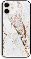 Case Company® - iPhone 12 hoesje - Goud marmer - 100% Biologisch Afbreekbaar - Duurzaam - Biodegradable Soft Case - Milieuvriendelijke Print op Achterkant - Zwarte Zijkanten - Bescherming Ove